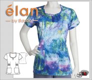 Barco Elan Fallon Women's 2 Pocket V-Neck Print Top Barco Elan Fallon Women's 2 Pocket V-Neck Print Top