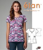 Barco Elan Tara Women's 2 Pocket V-Neck Print Top