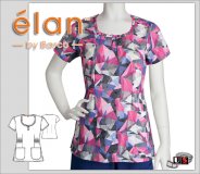 Barco Elan Ellis Women's 2 Pocket V-Neck Print Top Barco Elan Ellis Women's 2 Pocket V-Neck Print Top